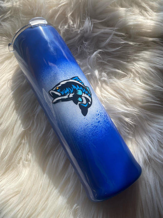 20oz Blue Bass Skinny Tumbler