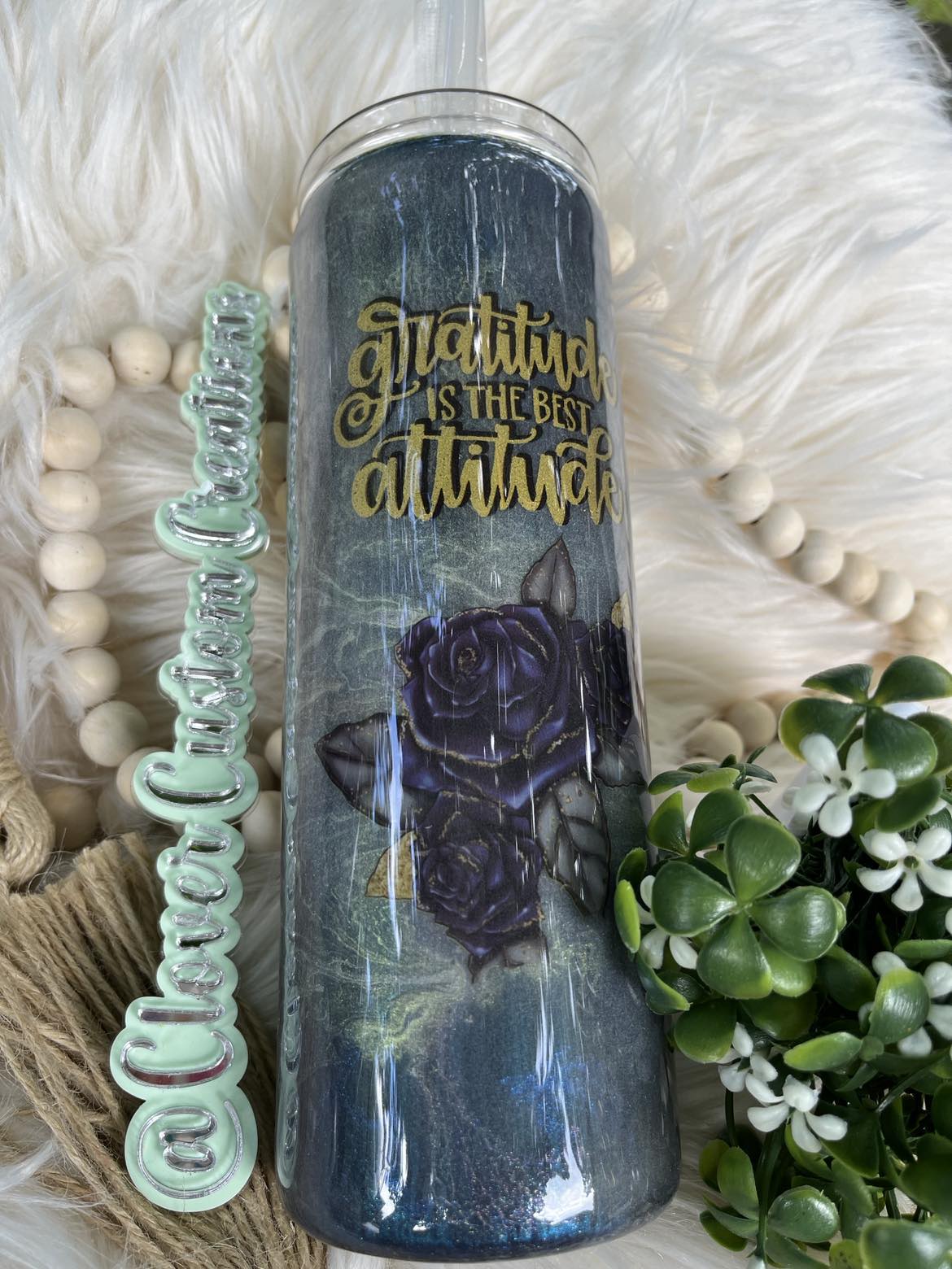 20oz Gratitude Skinny Tumbler