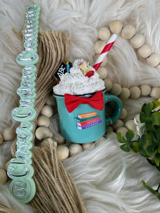 Teacher Gift Decorative Hot Chocolate Coffee Mug Blue