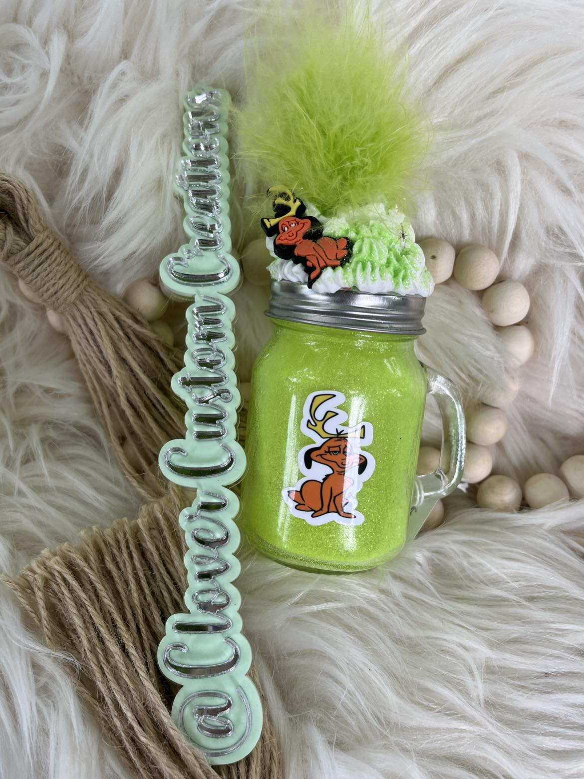 Mason Jar Grinch Max Mini Mug